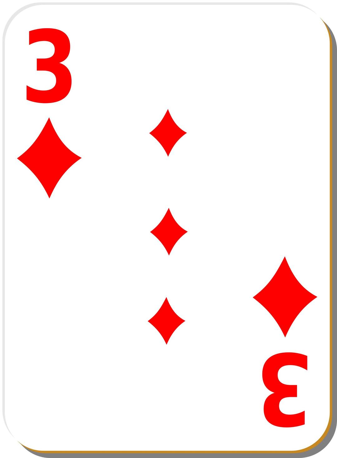 White deck: 3 of diamonds png transparent