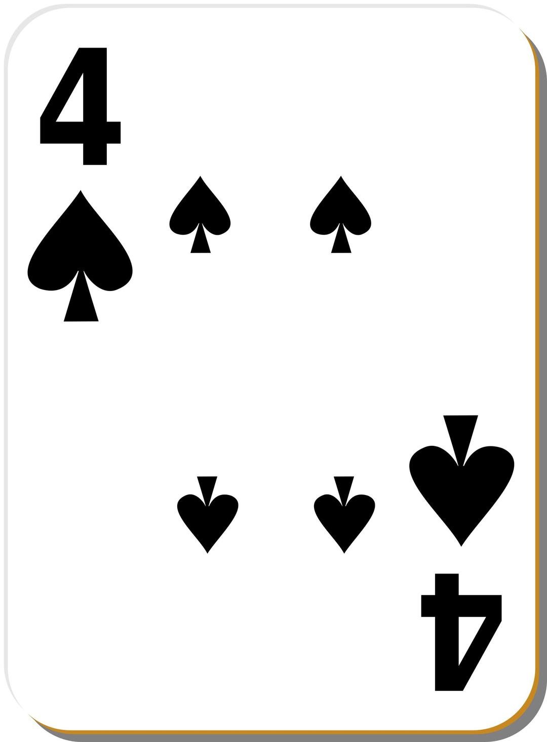 White deck: 4 of spades png transparent