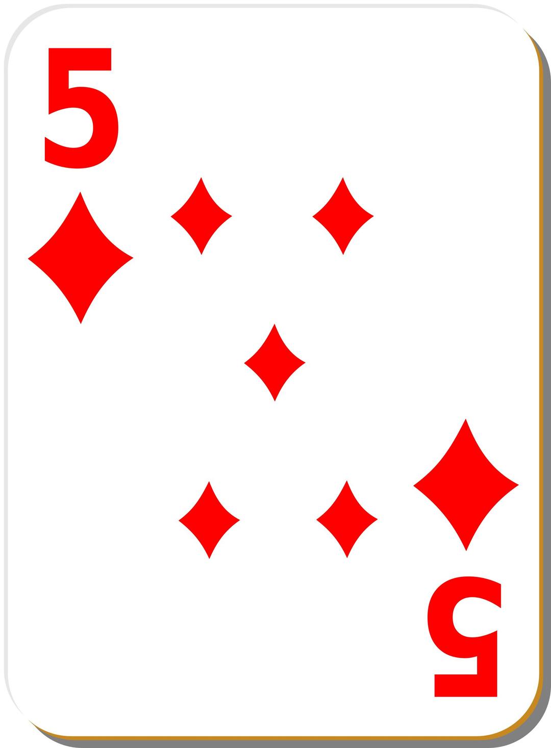 White deck: 5 of diamonds png transparent