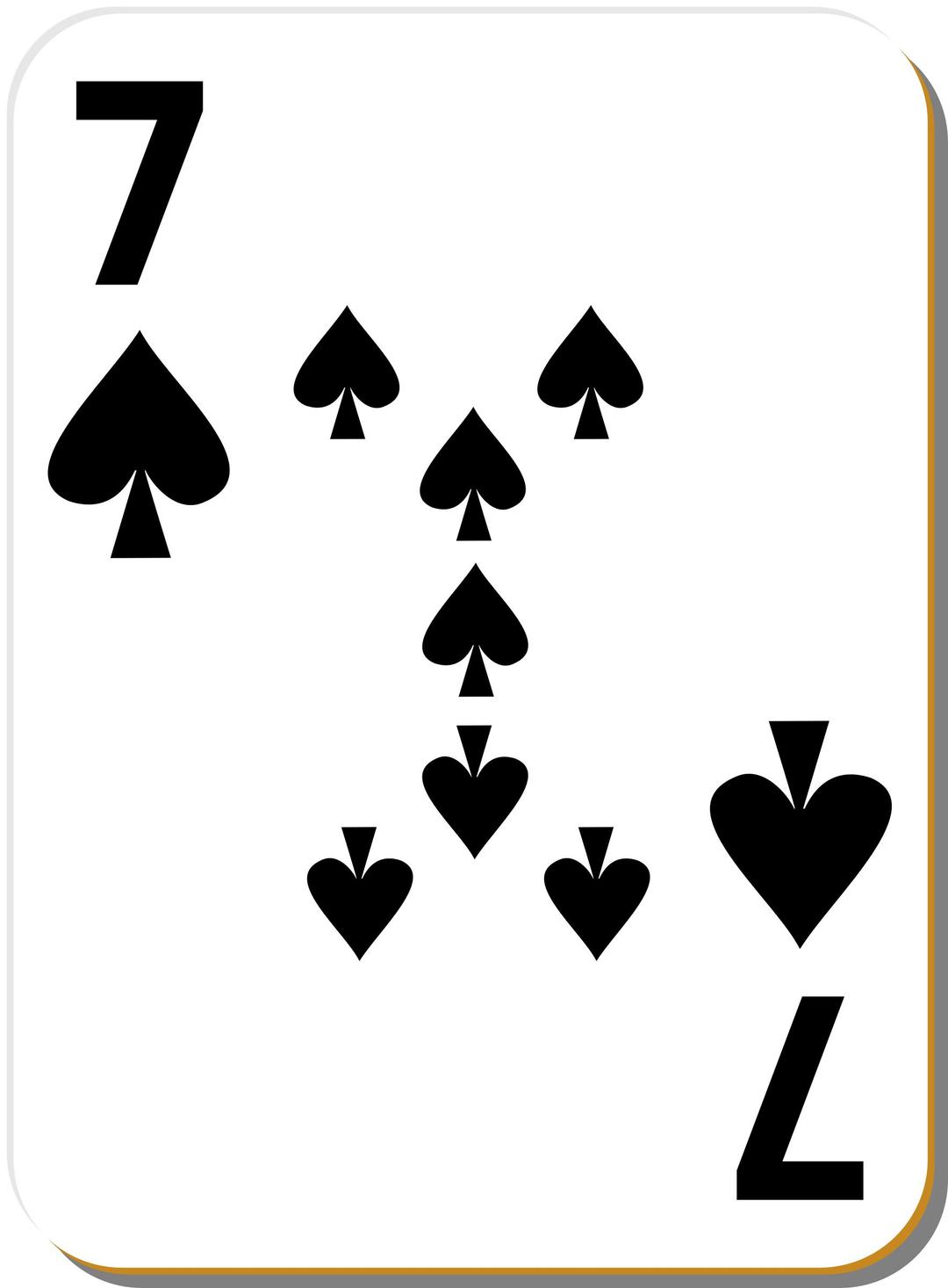 White deck: 7 of spades png transparent