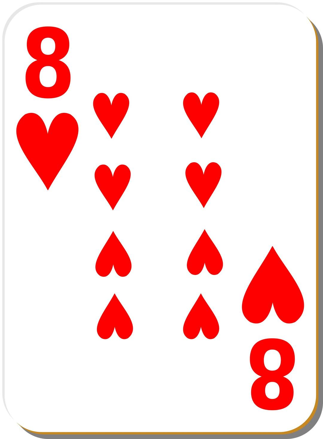 White deck: 8 of hearts png transparent