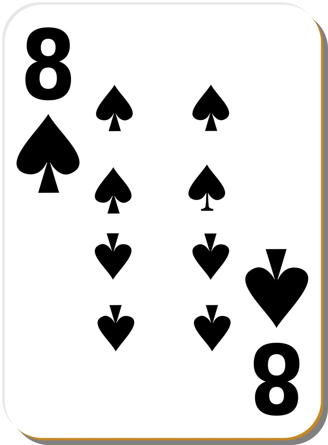 White deck: 8 of spades png transparent