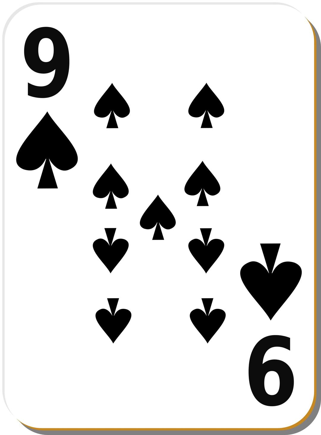 White deck: 9 of spades png transparent