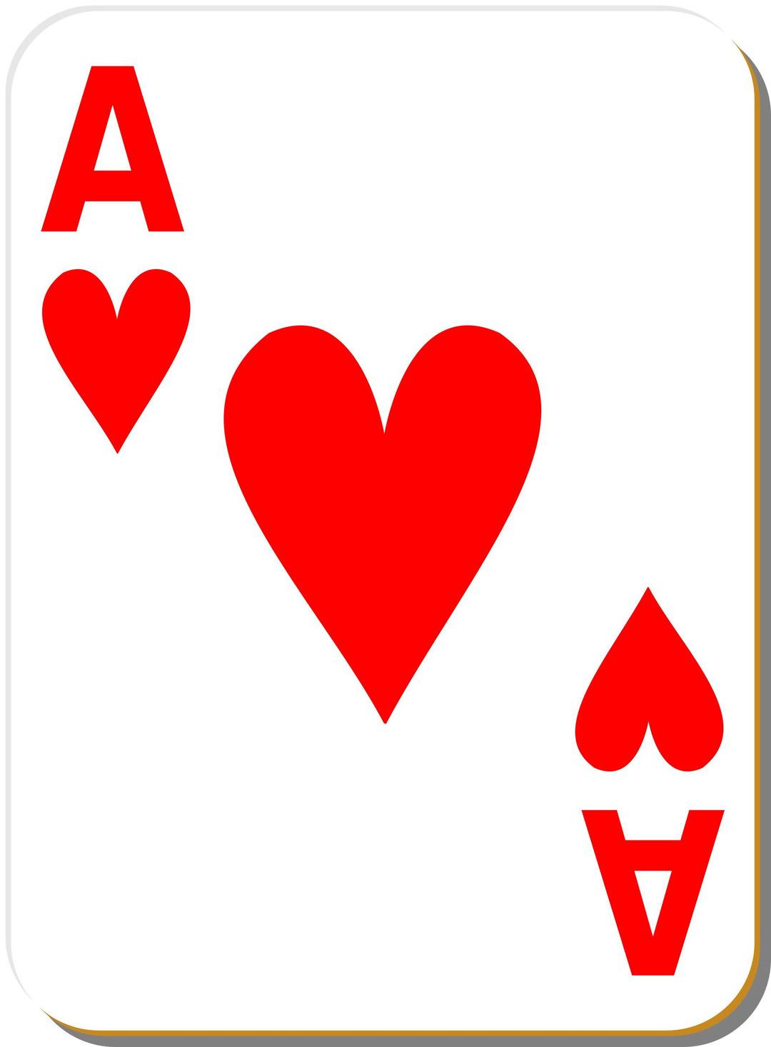 White deck: Ace of hearts png transparent