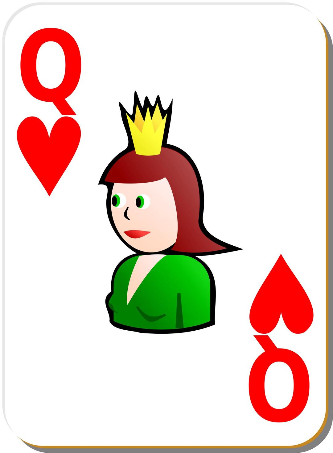 White Deck: Queen of Hearts png transparent