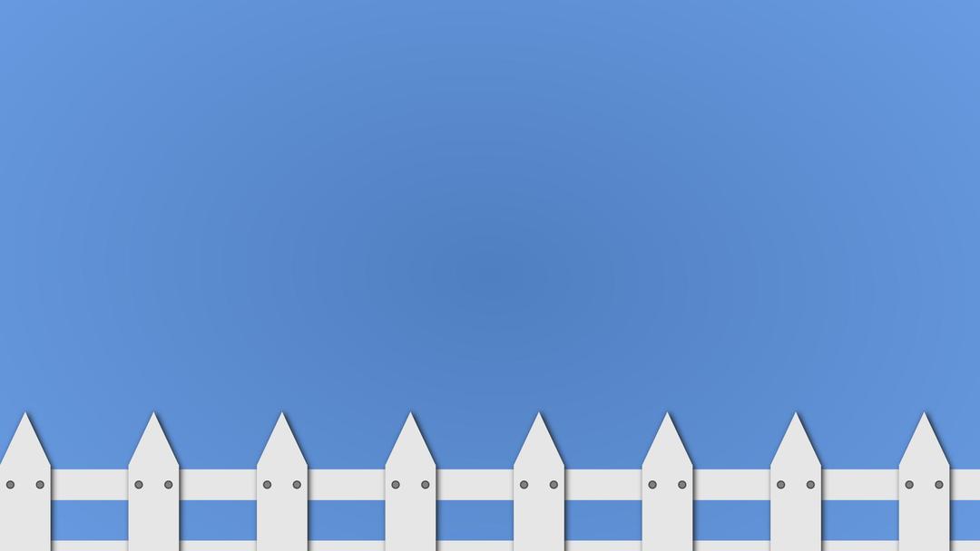 white fence and blue sky png transparent