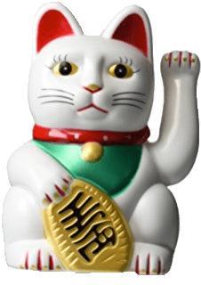 White Fortune Cat png transparent