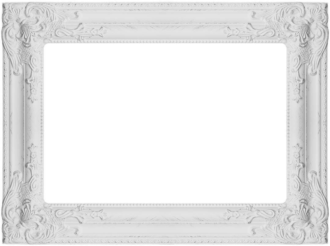 White Frame Wide Edge png transparent