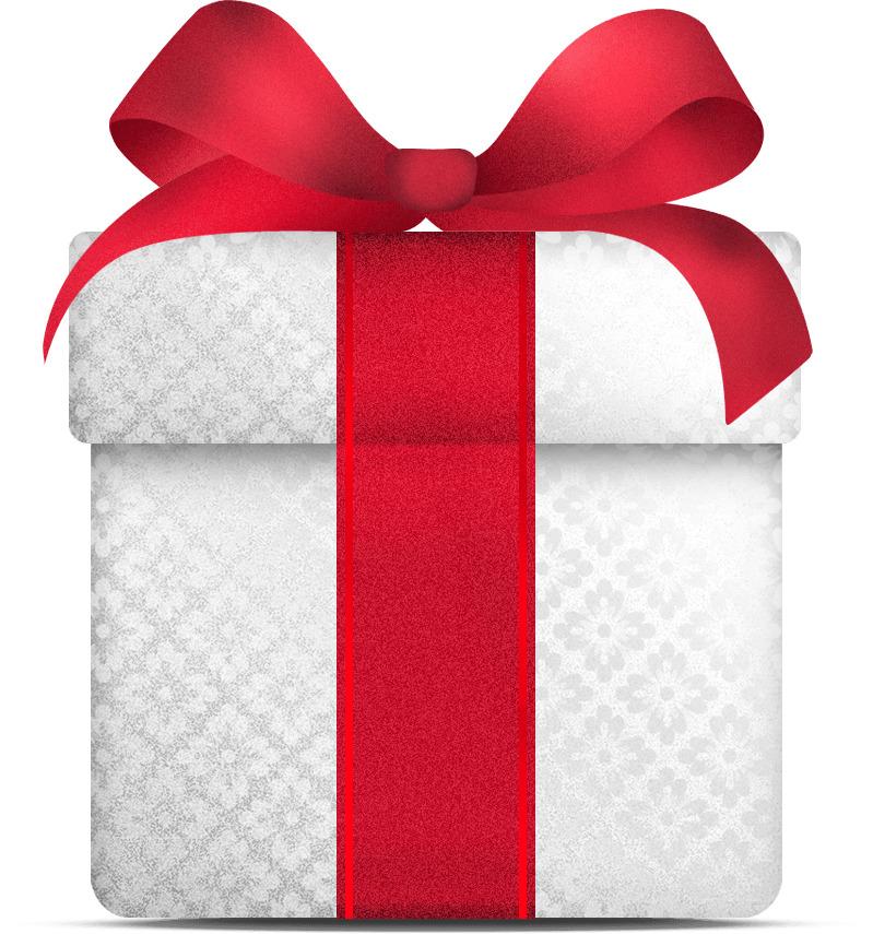 White Gift Christmas png transparent