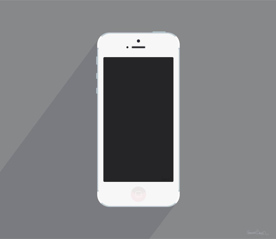 White iPhone 5 png transparent