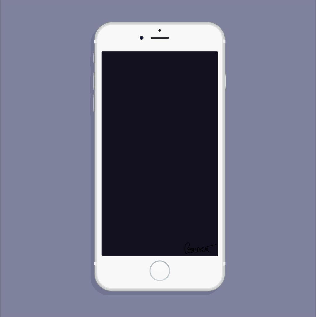 White New iPhone 6 png transparent