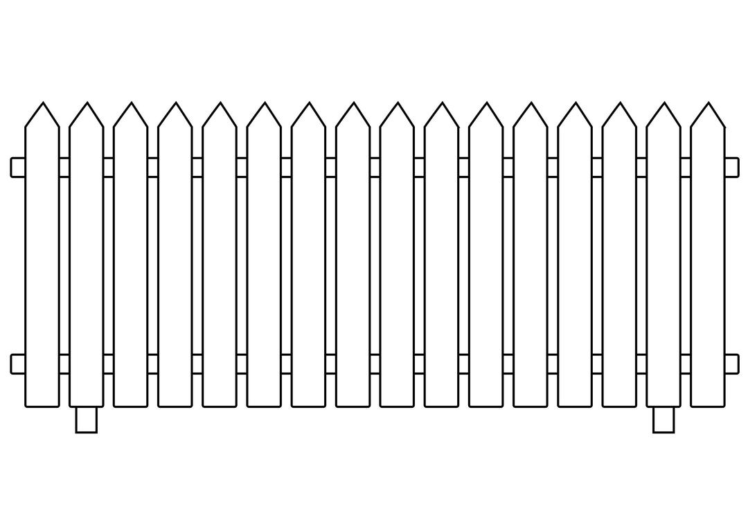 White Picket Fence png transparent