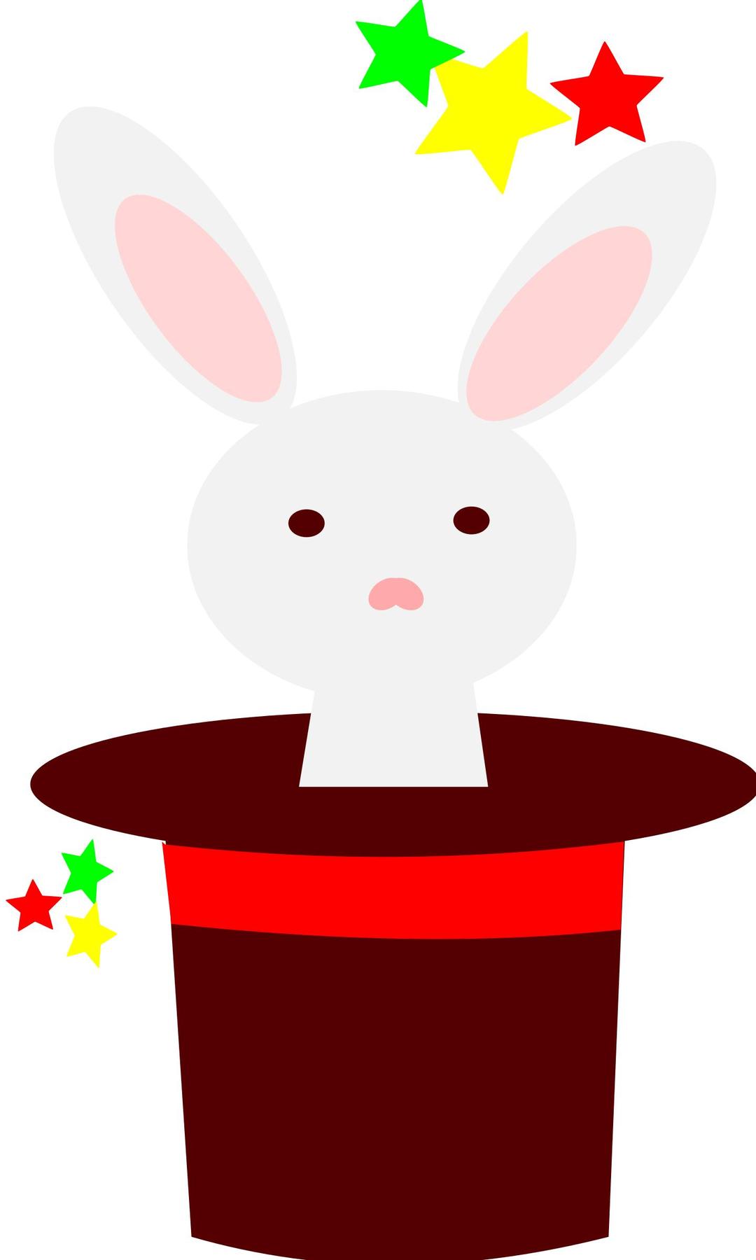 white rabbit in a hat png transparent