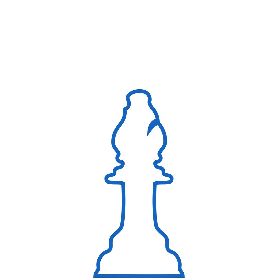White Silhouette Staunton Chess Piece – Bishop / Alfil png transparent