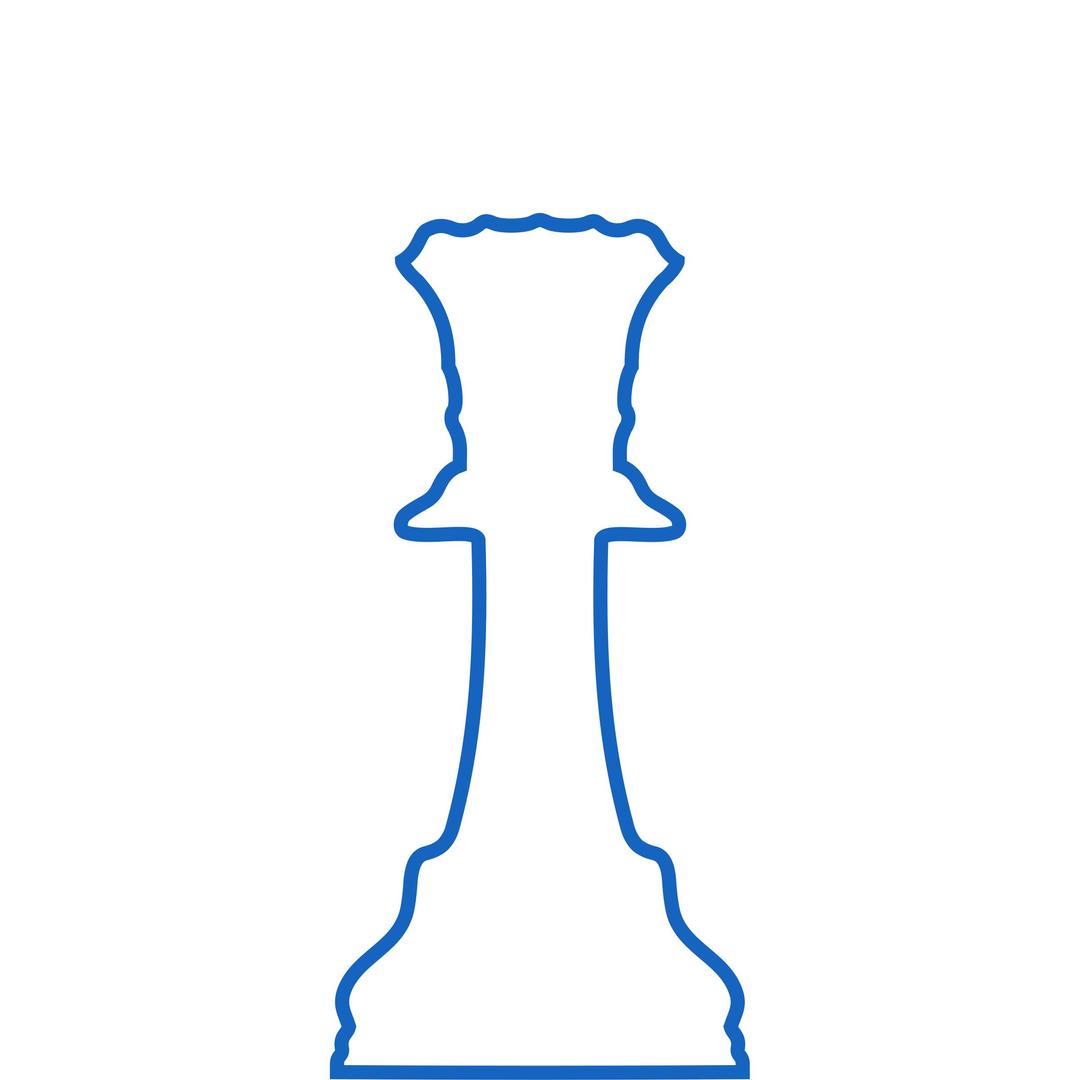White Silhouette Staunton Chess Piece – Queen / Dama png transparent