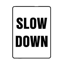 White Slow Down Sign png transparent