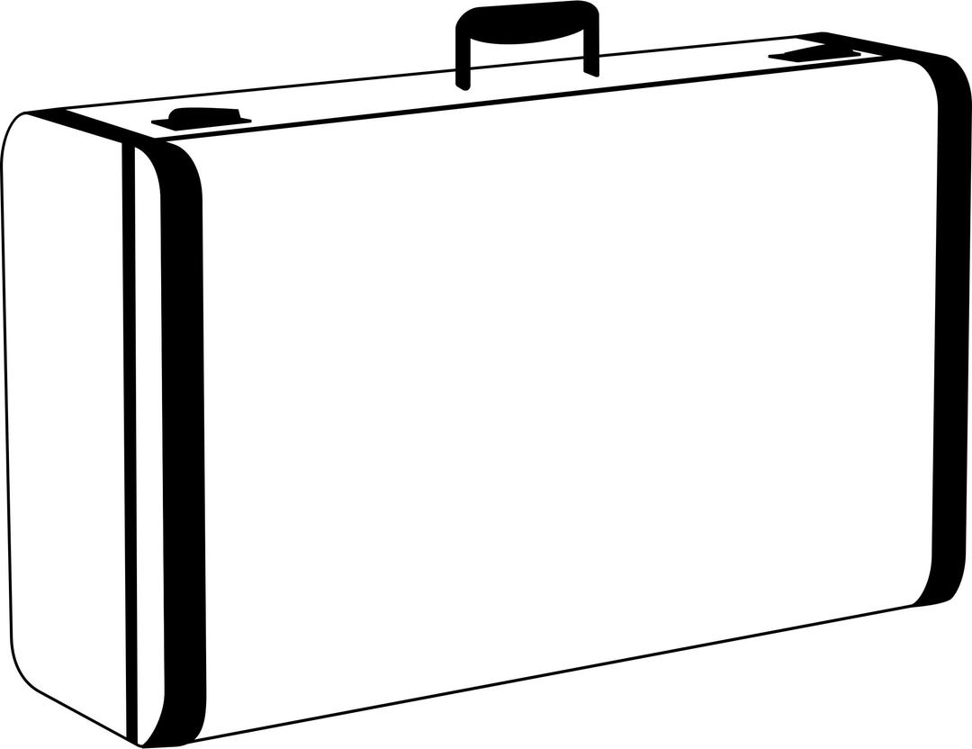 White Suitcase png transparent