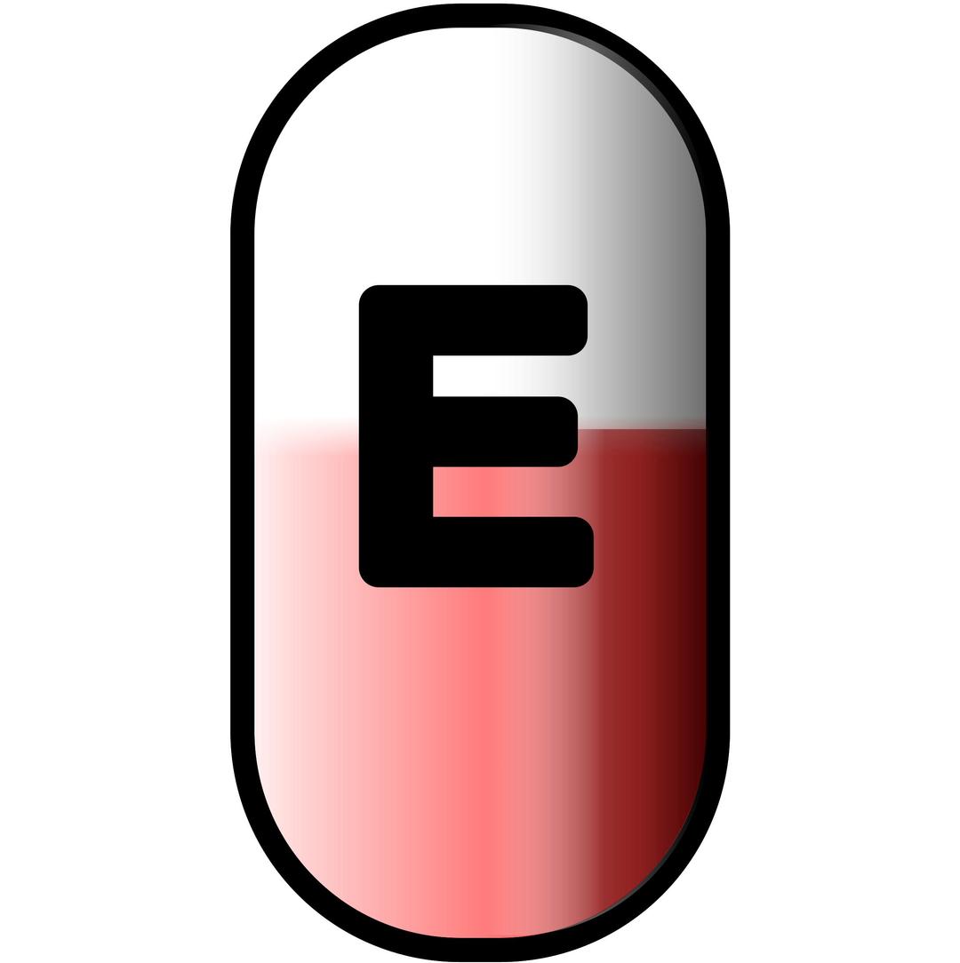 white-red e-pill png transparent