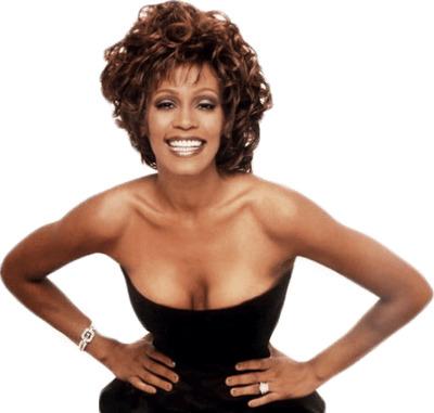 Whitney Houston Black Dress png transparent