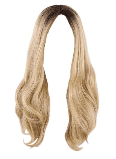 Wig Blond Long png transparent