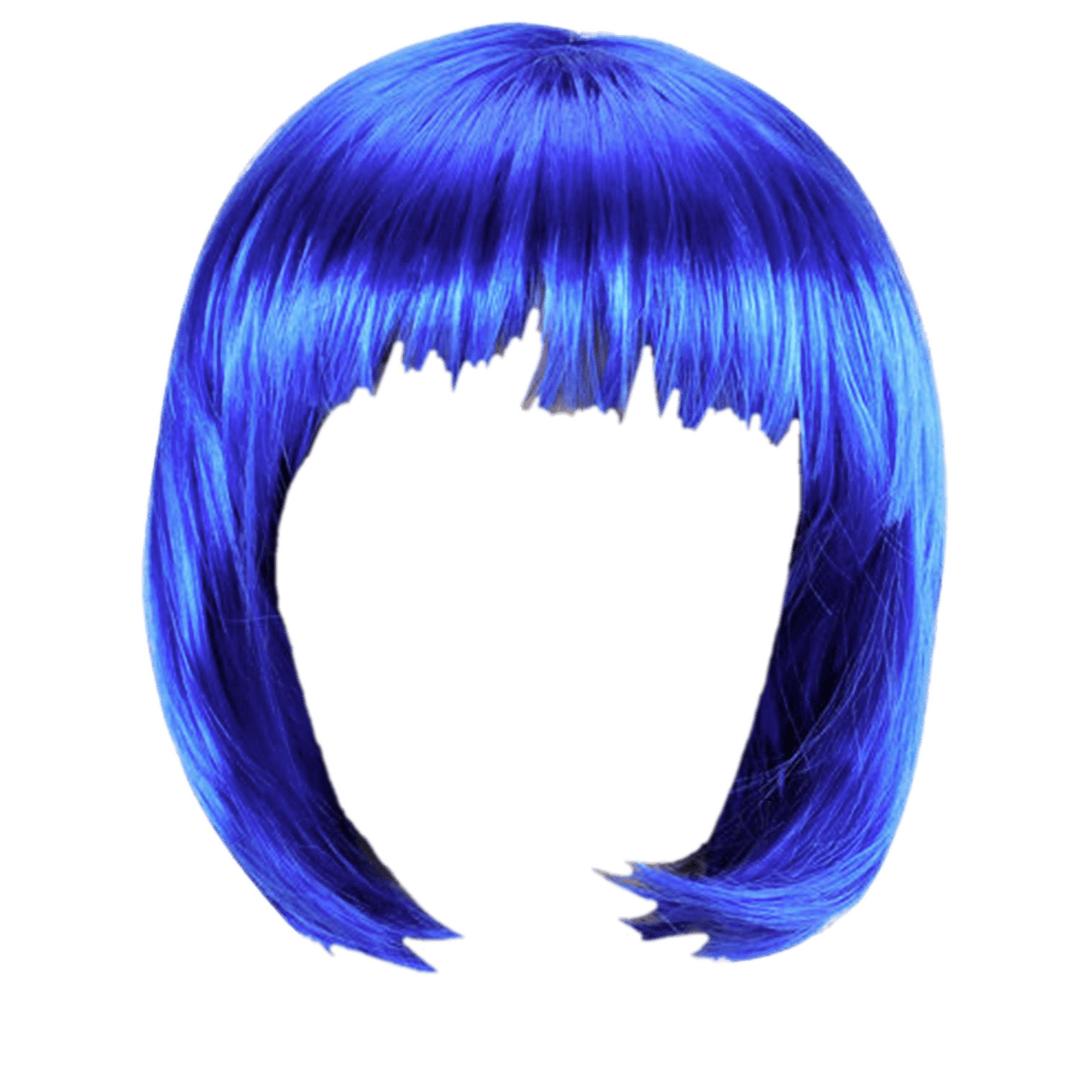 Wig Blue Bob png transparent