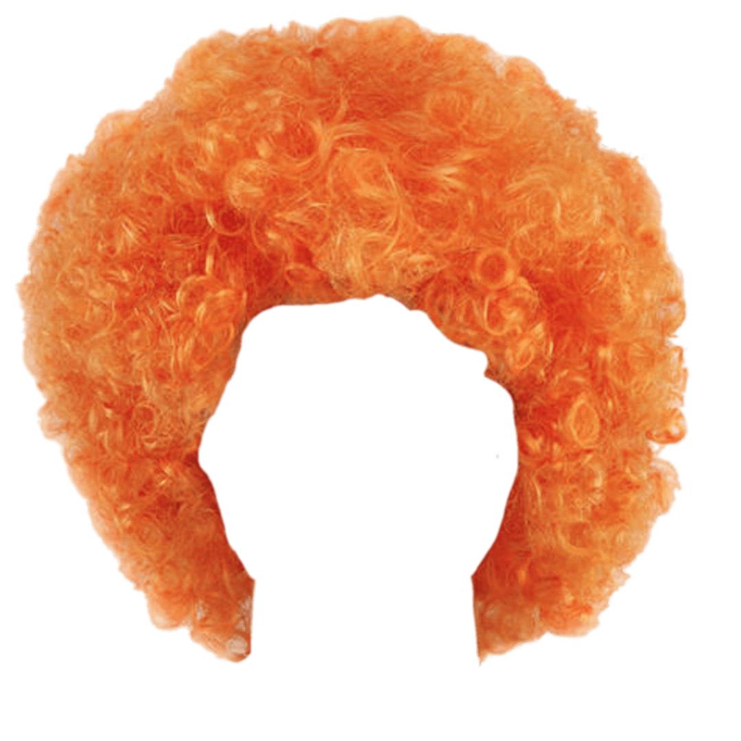 Wig Orange Curly png transparent