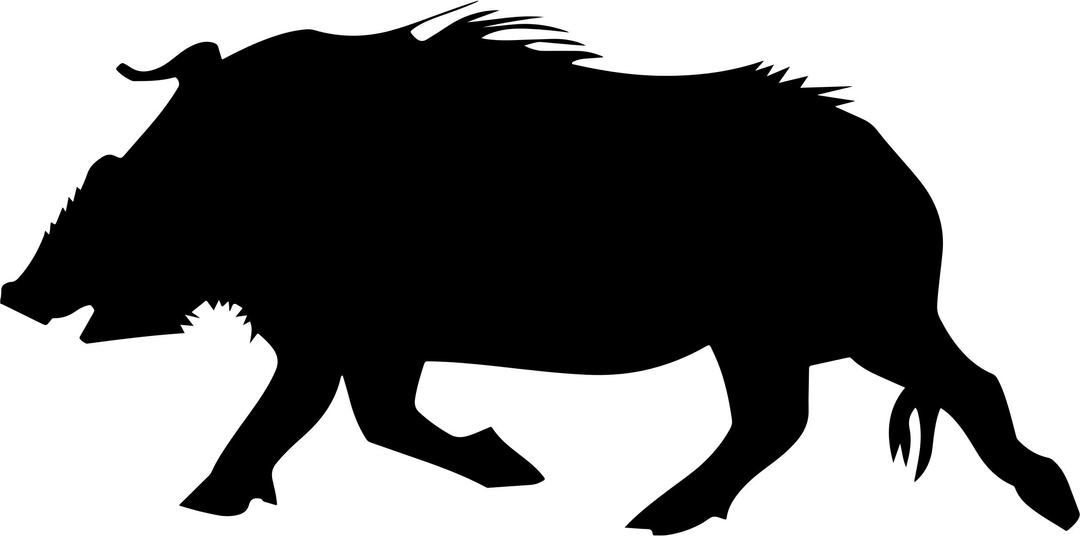 Wild Boar Silhouette png transparent