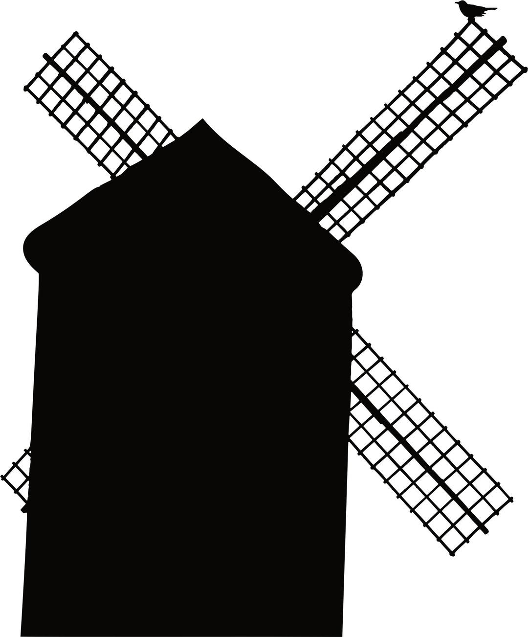 Windmill Silhouette png transparent