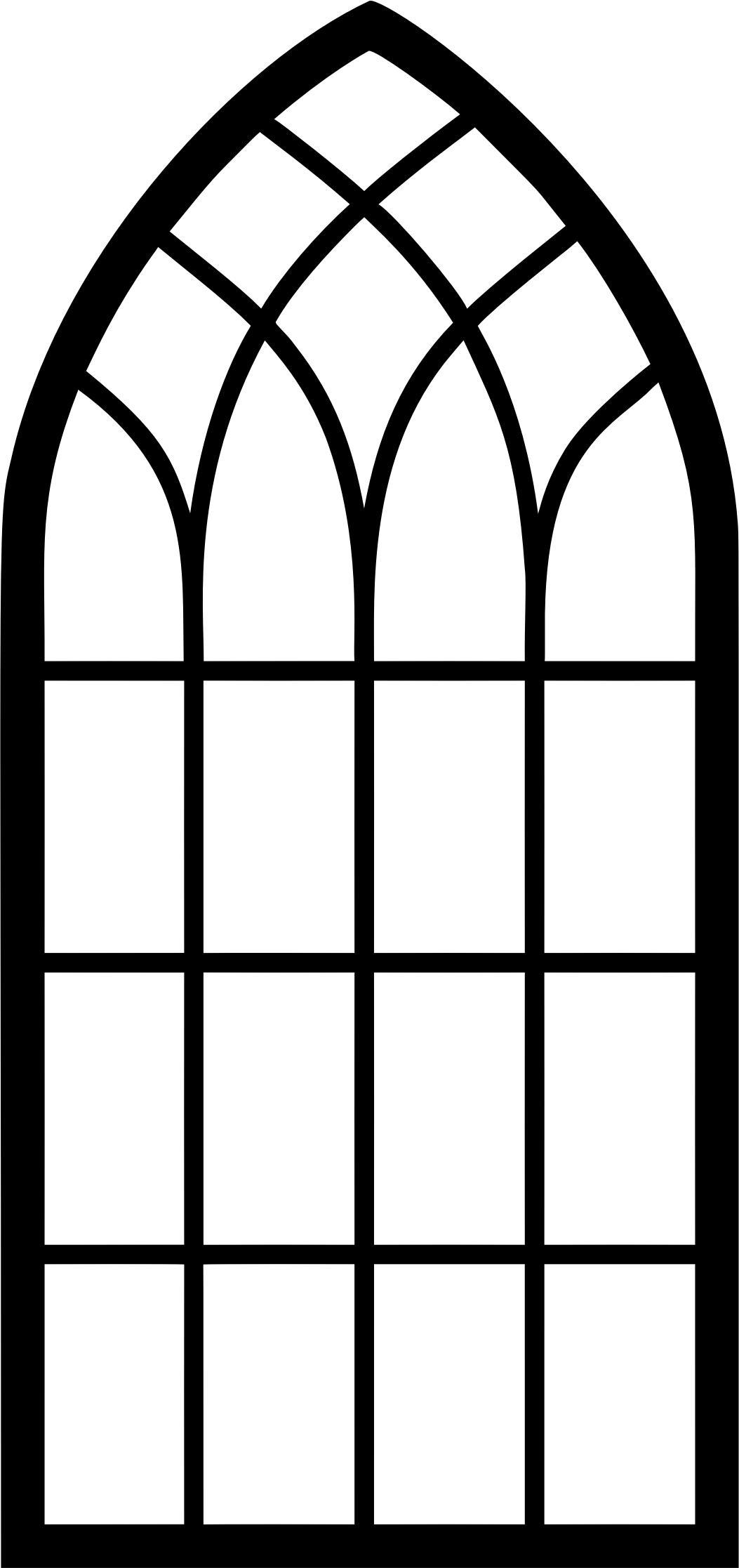 Window Frame Silhouette 2 png transparent