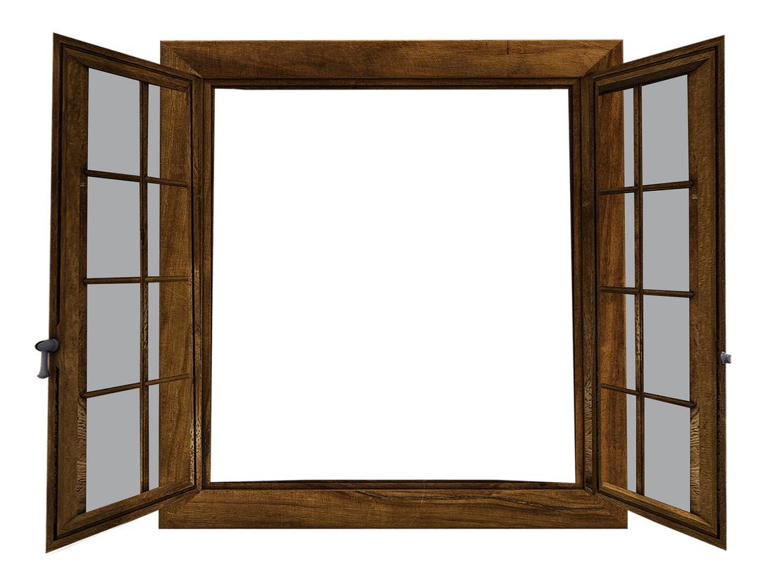 Window Twin Double Hung Two Sides Open png transparent