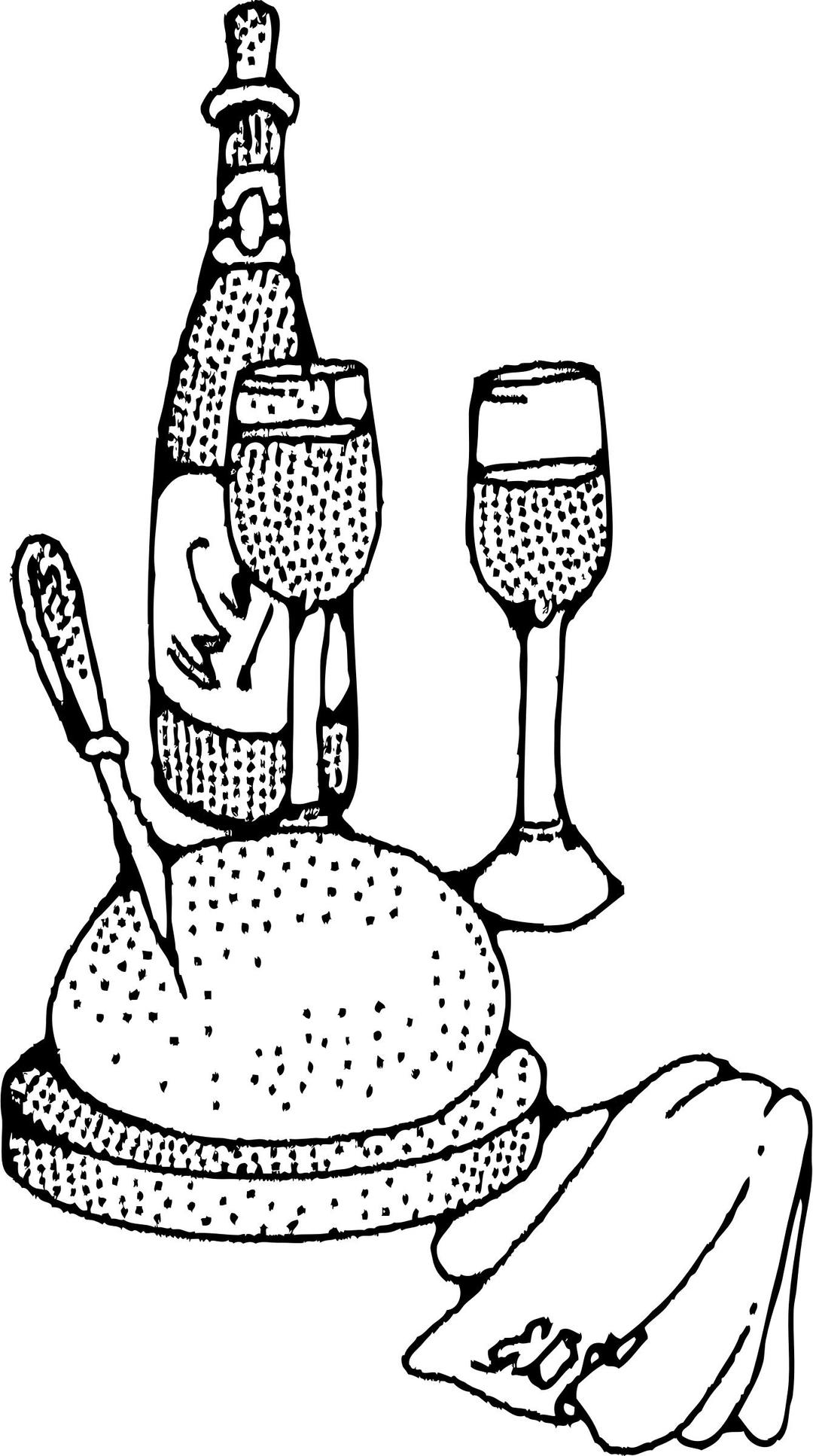wine and bread png transparent
