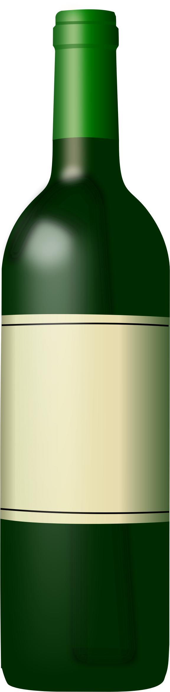 Wine bottle 2 (green) png transparent