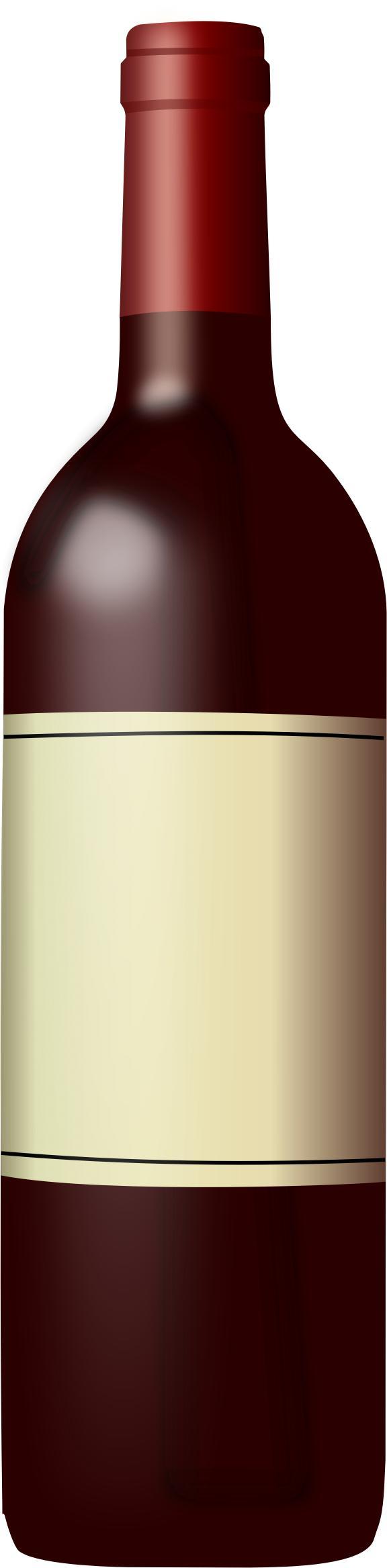 Wine bottle 2 (red) png transparent