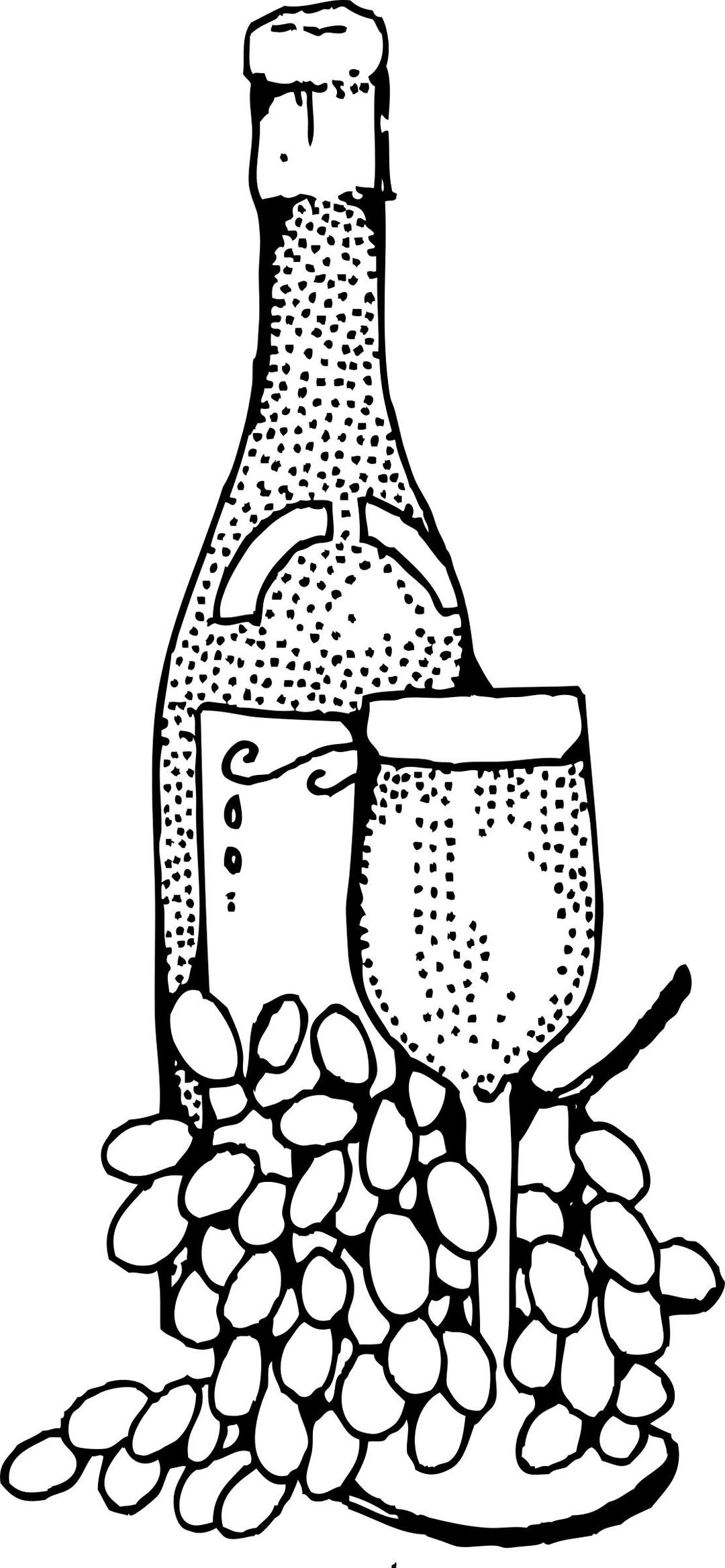 wine bottle and glass png transparent