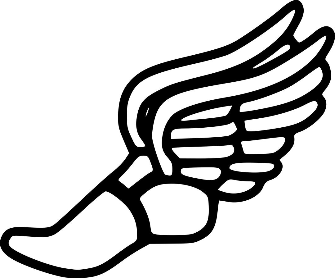 Winged foot png transparent