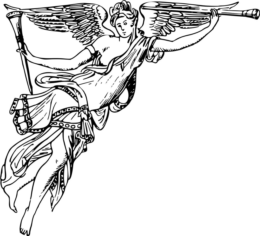 Winged herald png transparent