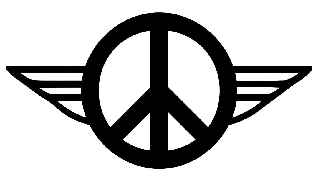 Wings of Peace 1 - B&W png transparent