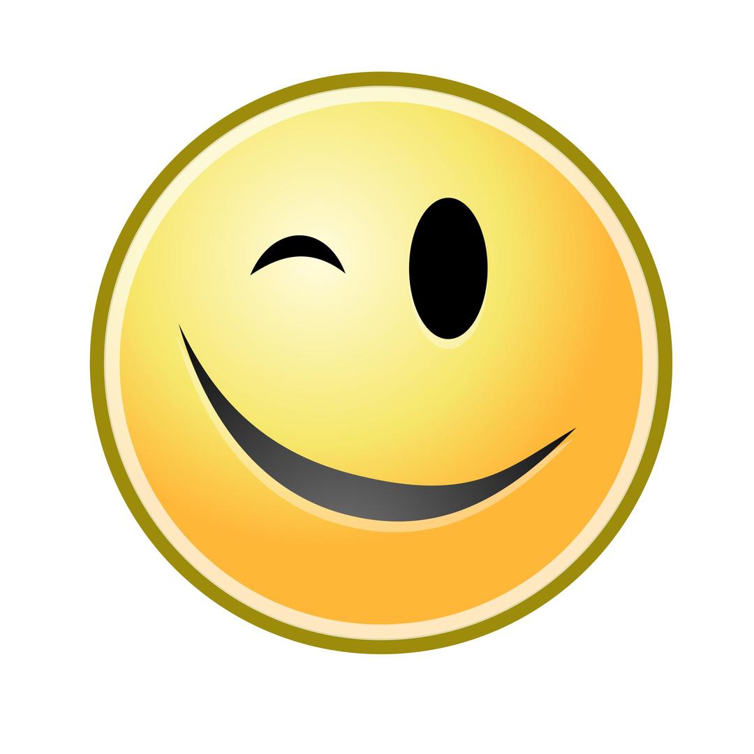 Wink Smiley yellow png transparent