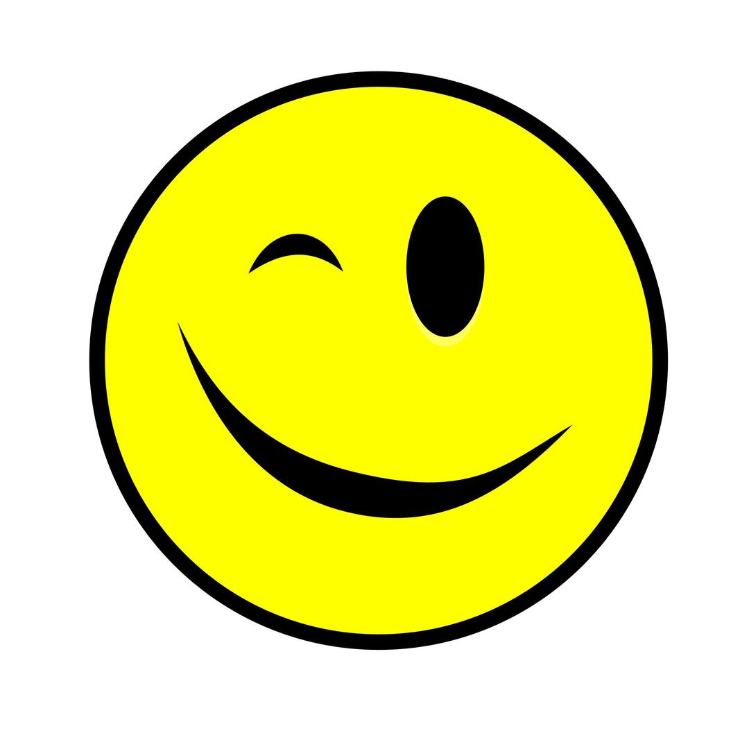 Winking Smiley yellow png transparent