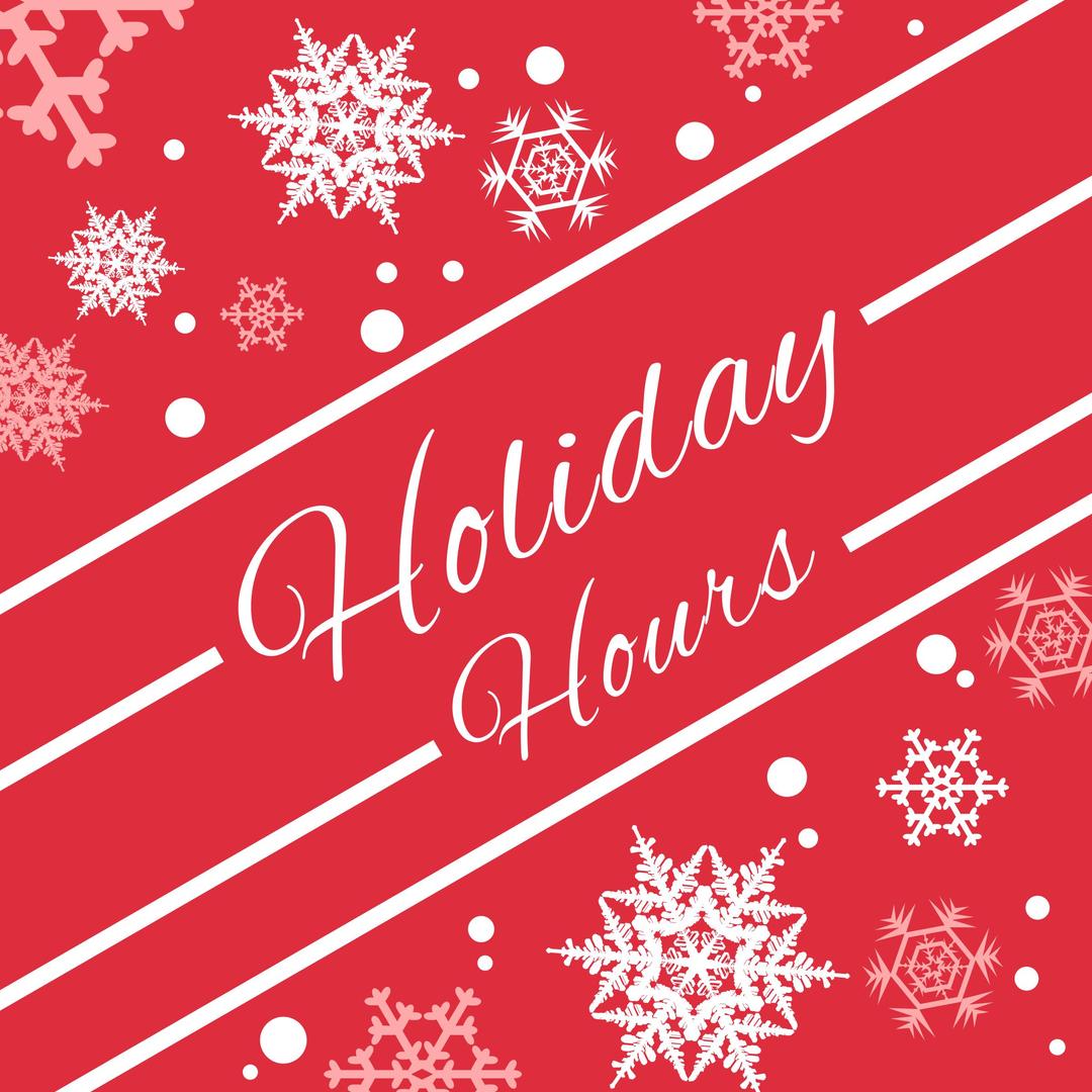 Winter Holiday Hours png transparent