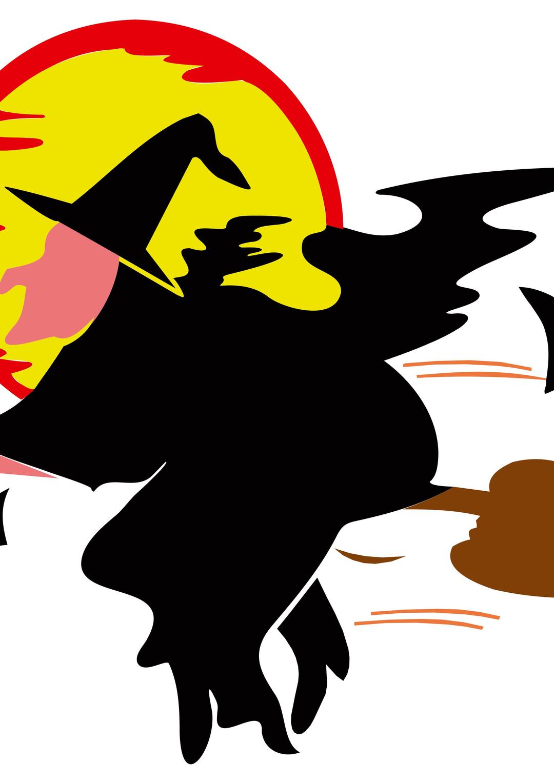 witch over harvest moon png transparent
