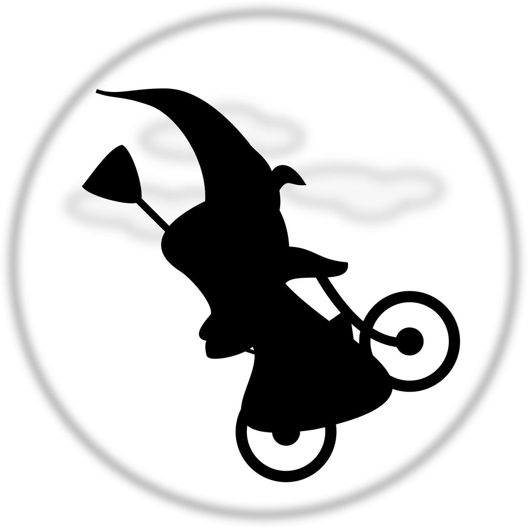WitchOnABicycle png transparent