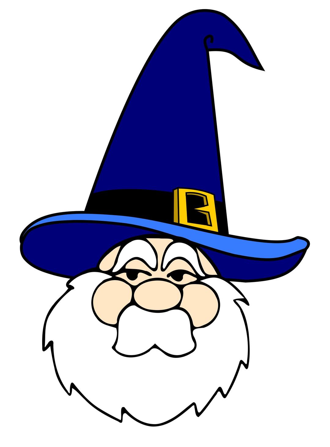 Wizard in blue hat png transparent