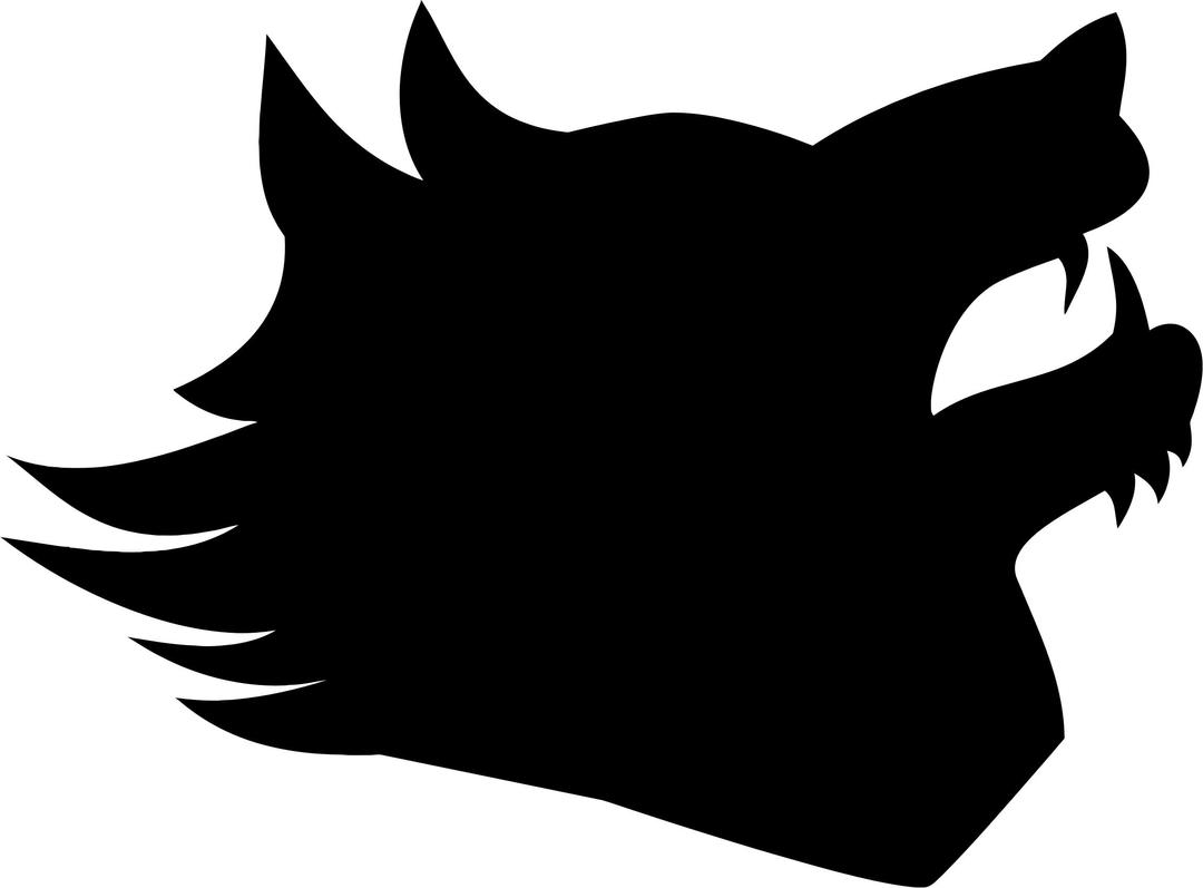 Wolf Profile Silhouette png transparent