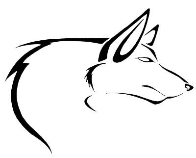 Wolf Tattoo Simple png transparent