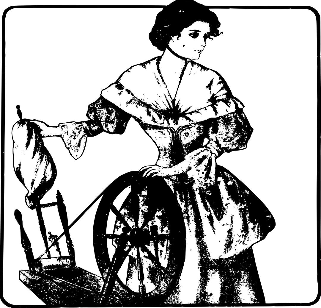 Woman and a Spindle png transparent