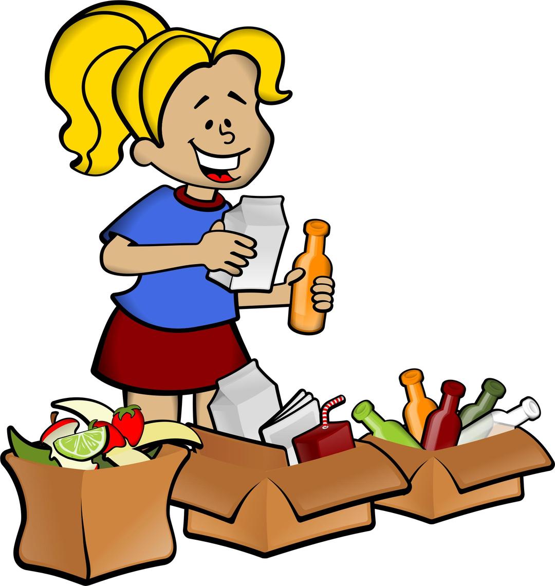 woman and boxes png transparent