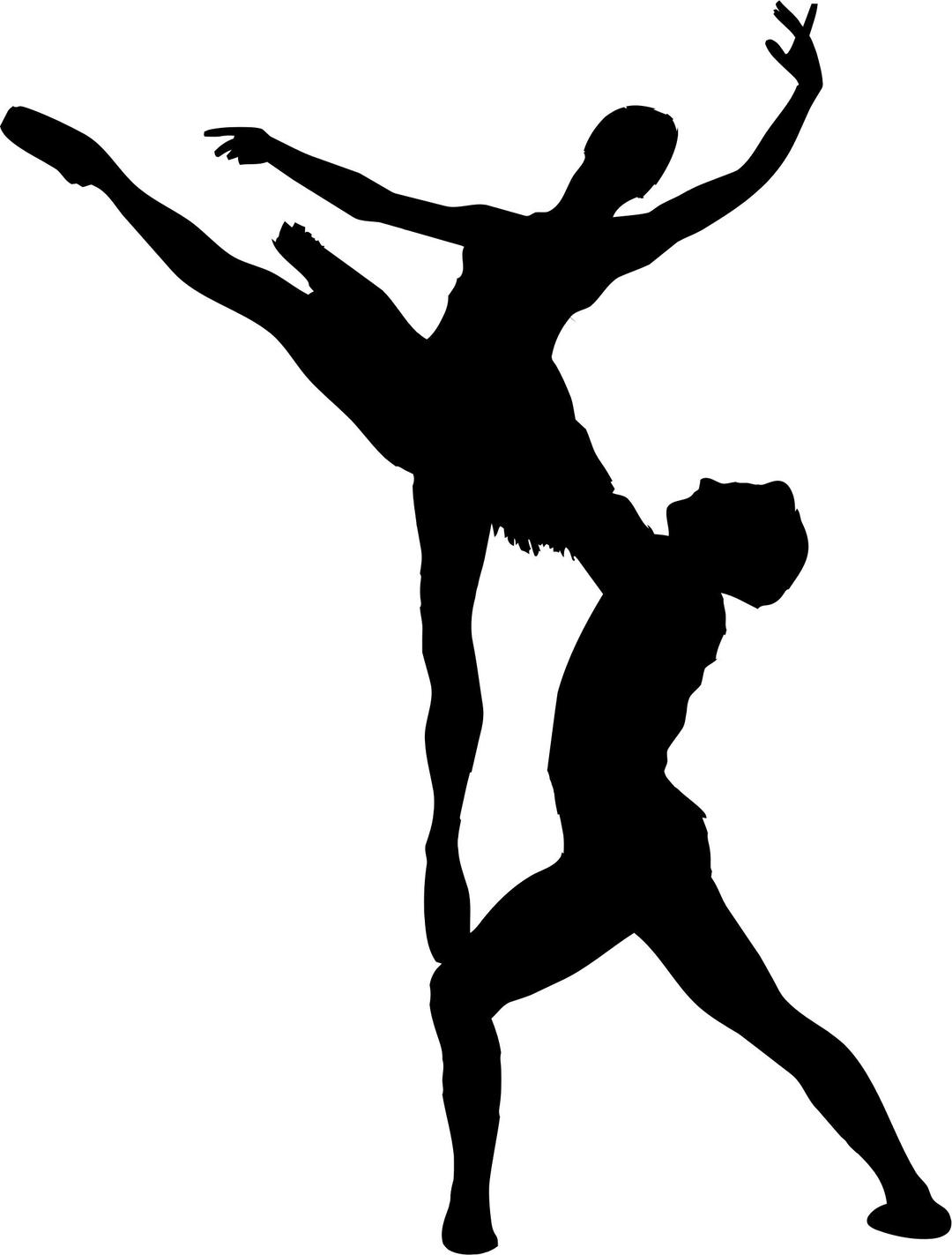 Woman And Man Ballet Silhouette png transparent