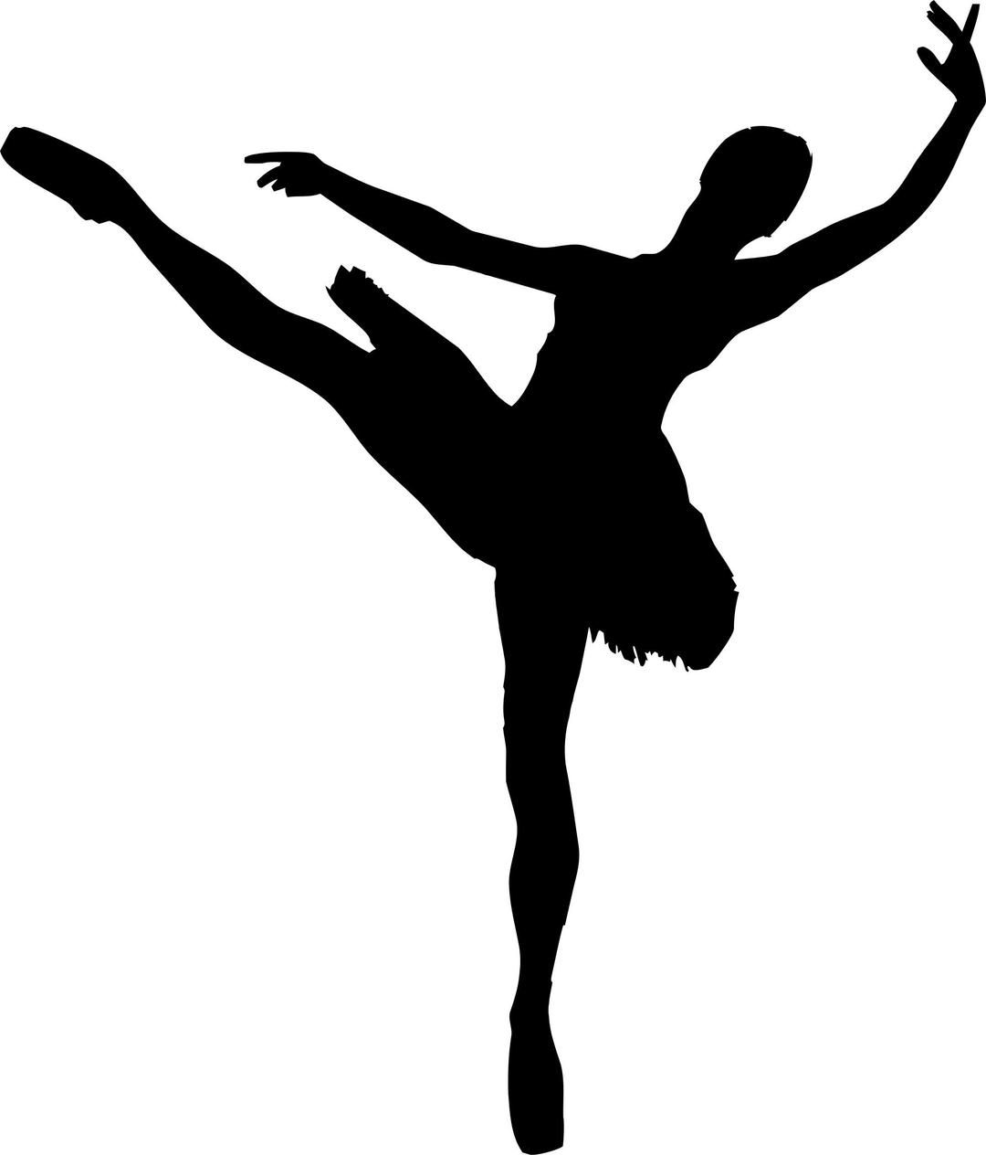 Woman And Man Ballet Silhouette Minus Man png transparent