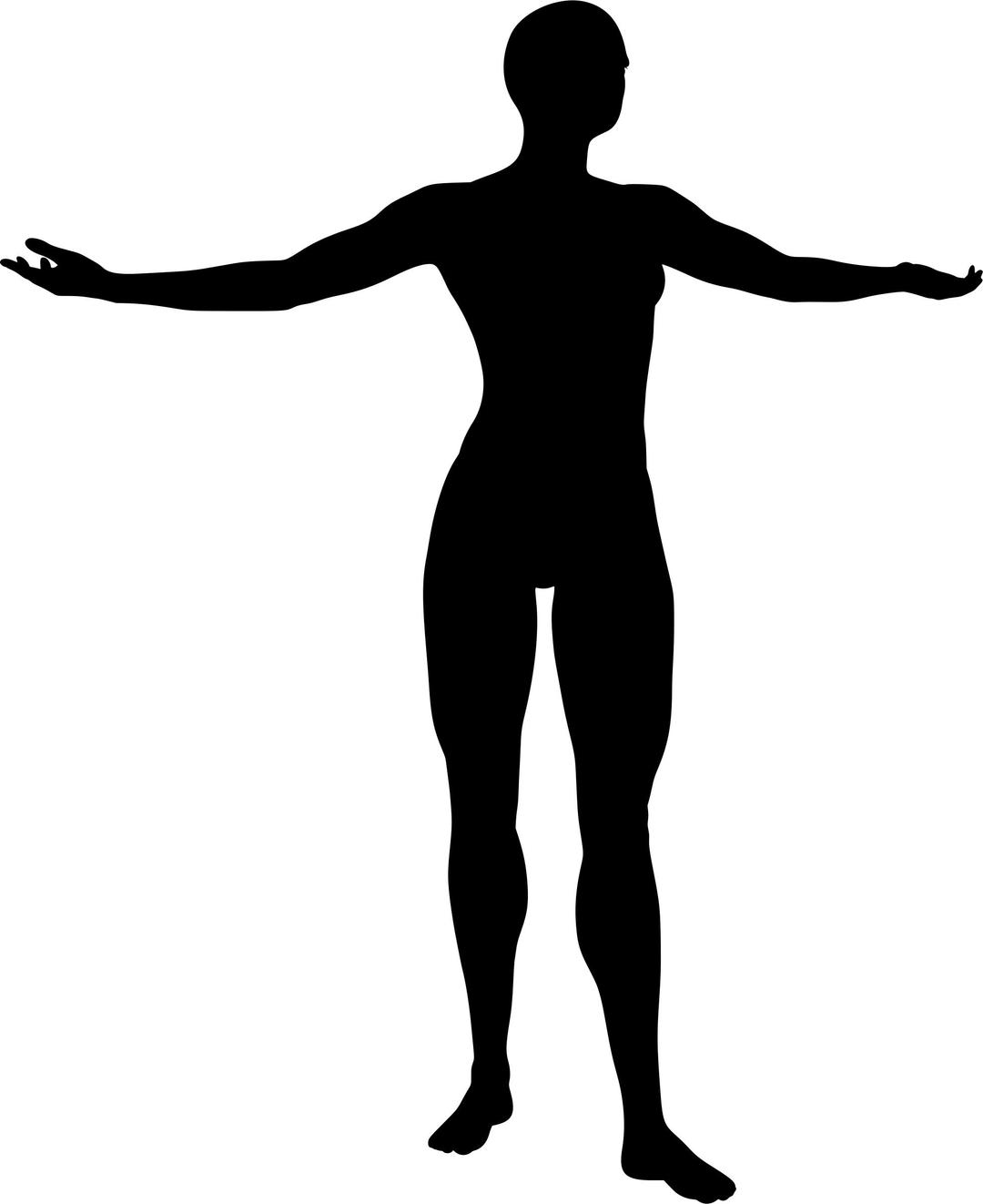 Woman arms outstretched png transparent